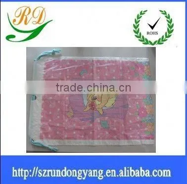 CPE Plastic Drawstring Packaging Bags