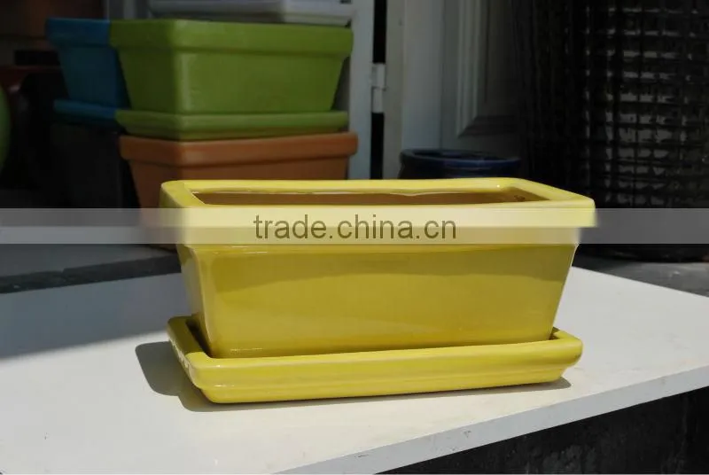 Indoor ceramic flower planter