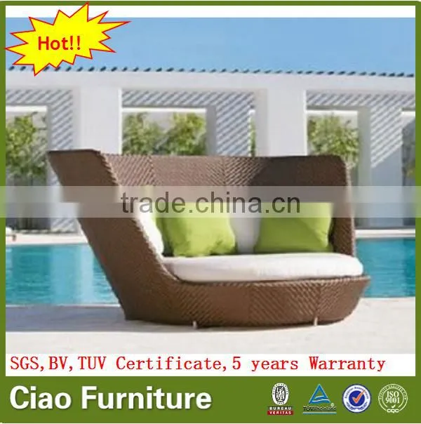 Leisure garden rattan furniture beach recliner chair