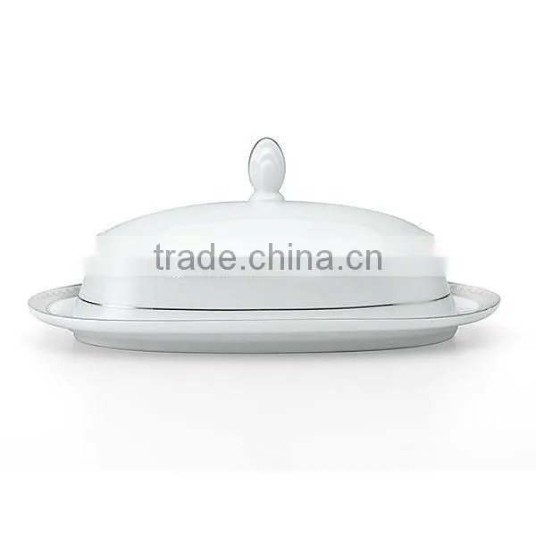 porcelain/ceramic square butter dish