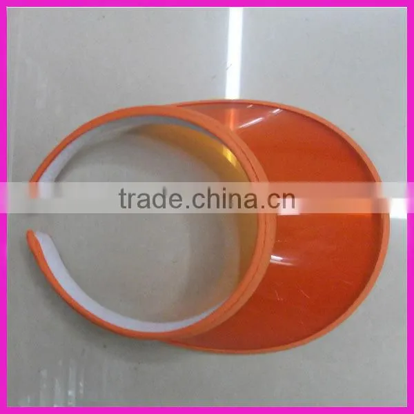 pink pvc sun visor cap for promotion