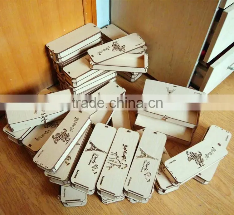 hot selling large capacity cheap custom pattern student wooden pencil case