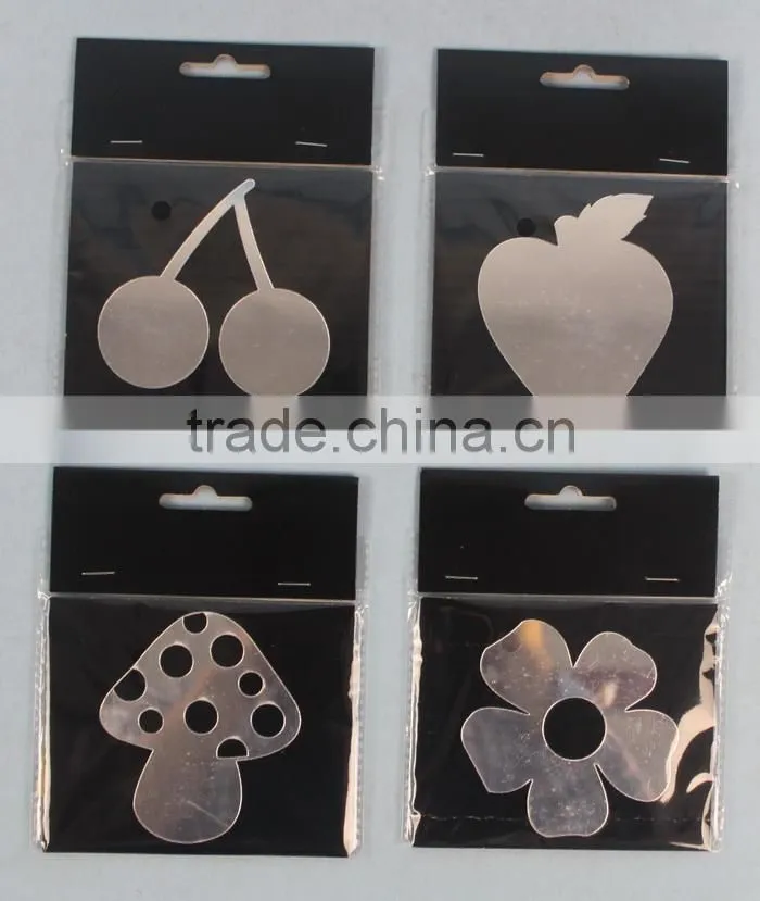 Silver Fruits Mirror Stickers for Kids