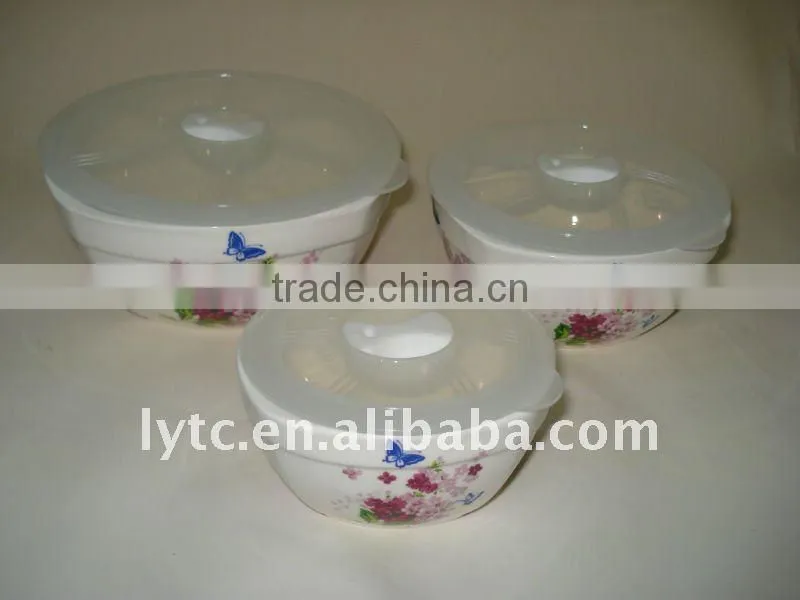 porcelain food storage fresh seal bowl set