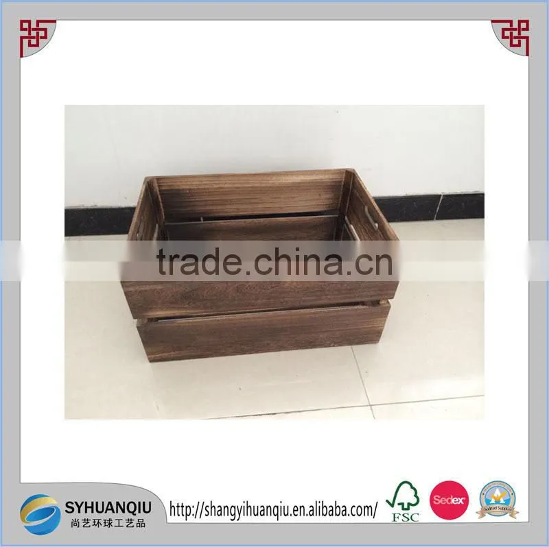 Shabby Chic and Dark washed wooden furit crate