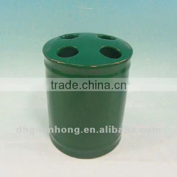 Good quality blue ceramic toothbrush holder