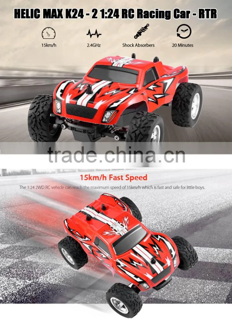 Alibaba Express em Portugues 2.4G 1:24 High Speed RC Monster Truck Children Toys Remote Control Car