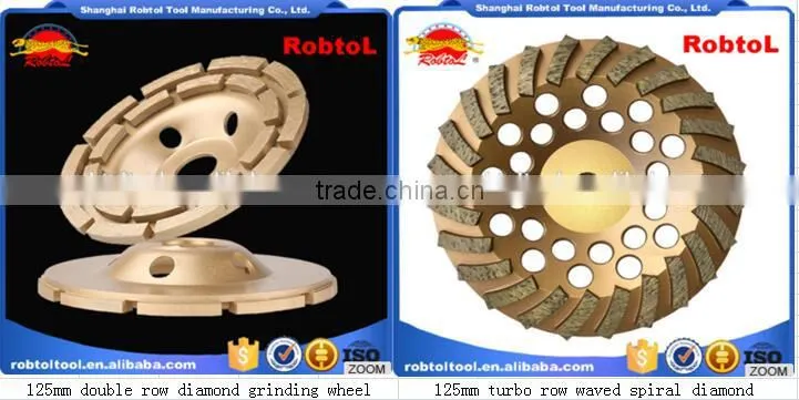 70mm three 3 segment diamond grinding wheel abrasive polishing disc for concrete granite marble double cup wheel