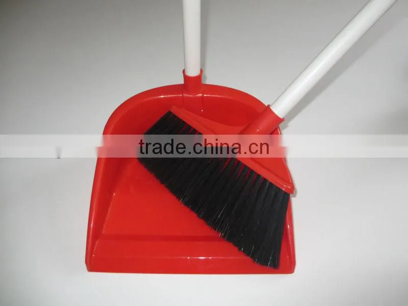 Cleaning tools plastic broom and dustpan set