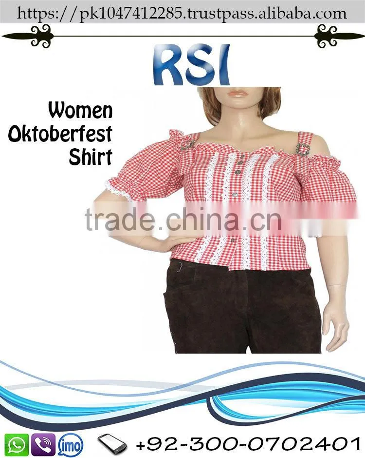 LADIES OKTOBERFEST GERMAN BAVARIAN SHIRT FOR WOMEN