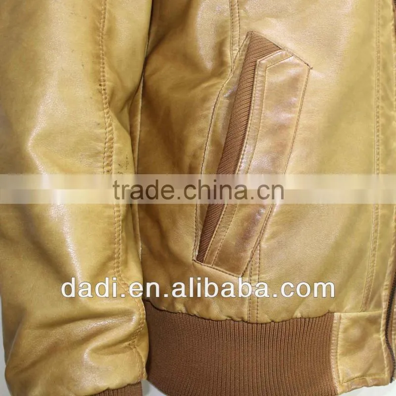 Cheap Motorcycle Man PU Leather Jacket