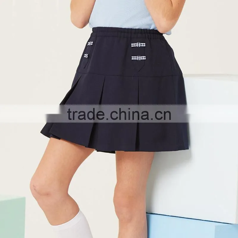 2017 summer girls' new skirt of the new school ribbon A skirt