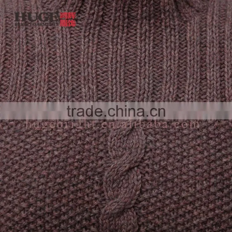 Long Sleeve Turtle Neck Vintage Custom Knit Sweater Women