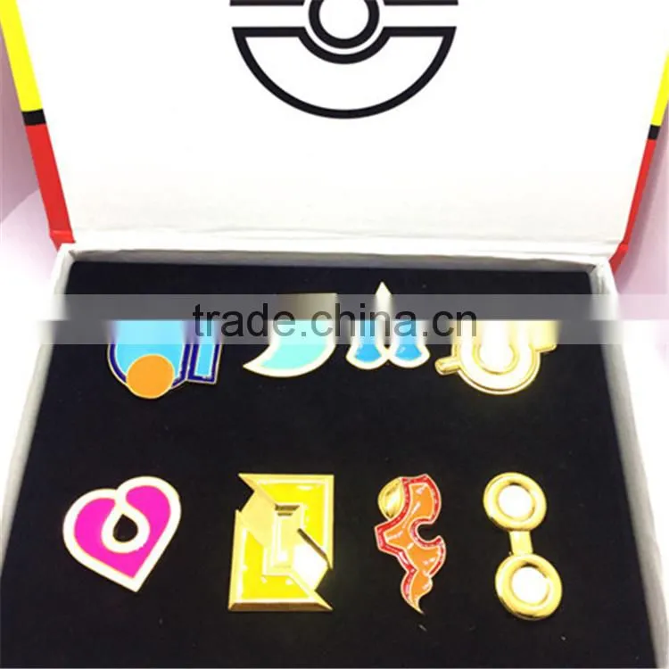 wholesale hot sale good quality cartoon Japanese animation pokemon Memorial badge set for children birthday gifts