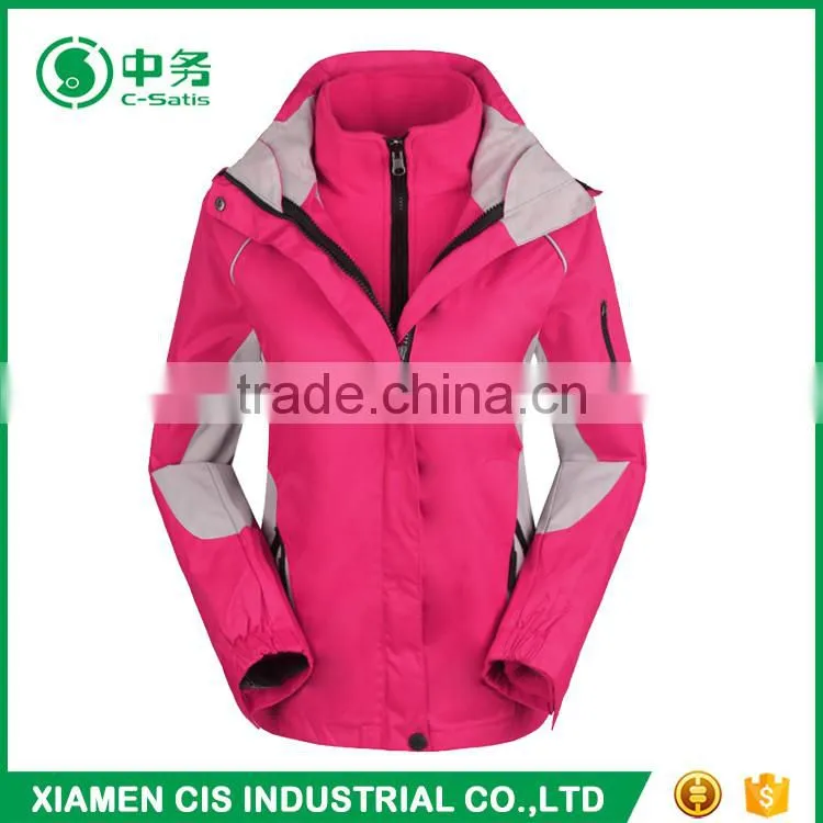 Quality Assured Winter Waterproof Orange Women Snow Jacket for Sale