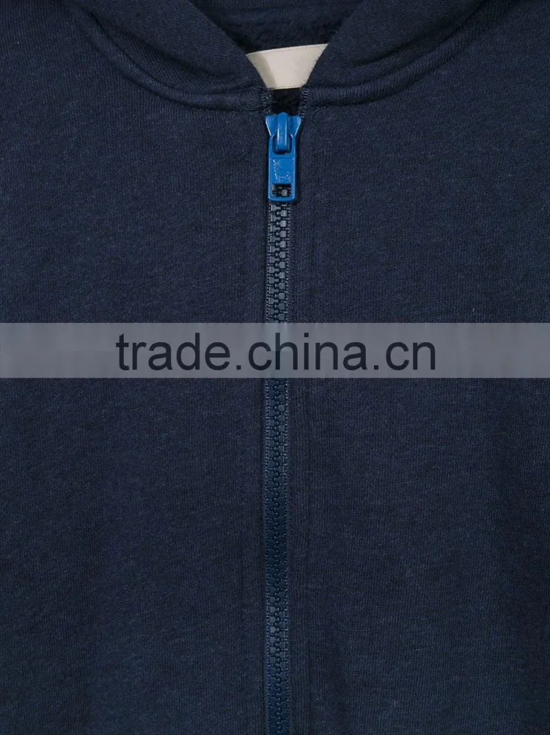 Navy Blue Cotton Animal Ears Hooded Baby Clothes Romper