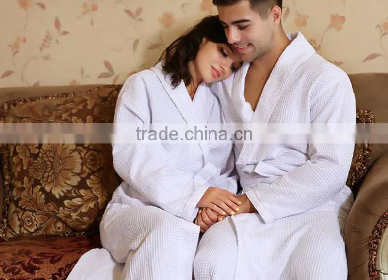 Fashion Wearable Waffle Bathrobe for Spa