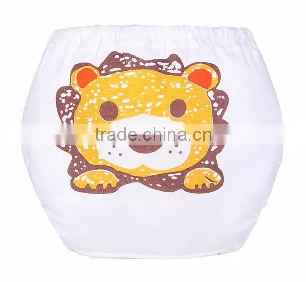 lovely lion pattern and wried printed soft training pants baby cloth diaper