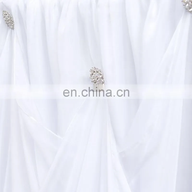 Fashion High Grade Quality White Whinestone Table Skirting