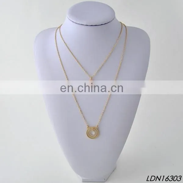 NEW WOMEN SILVER MULTI LAYERS TIE TUXIDO CHAINS WAVE METAL BODY JEWELRY