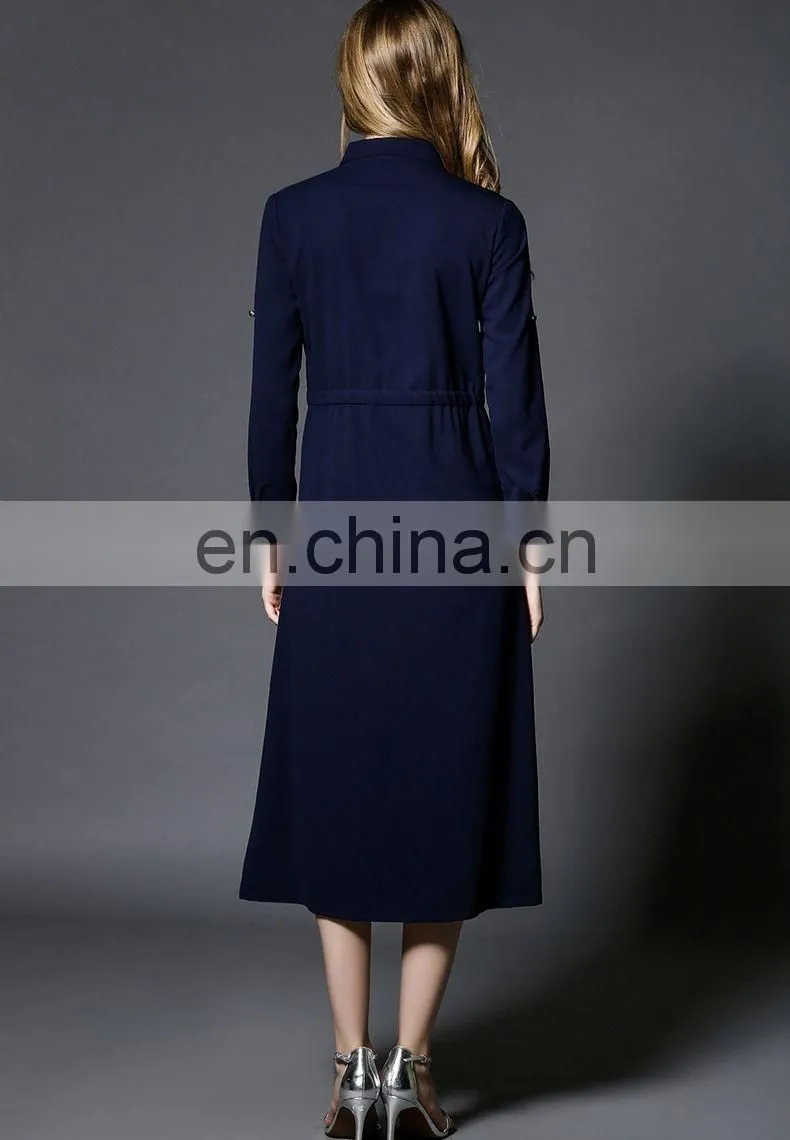 2016 new design fashion shirt dress from chinese manufacturer