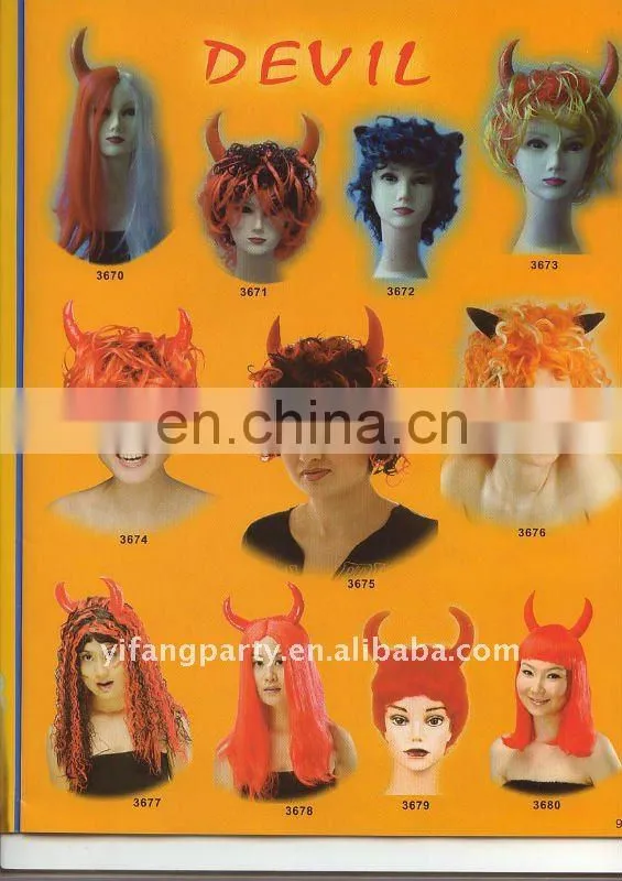 party wigs in different styles in stock