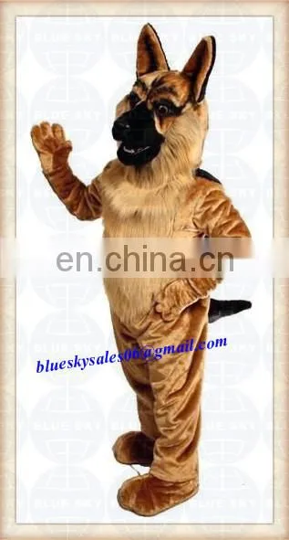Professional Custom German Shepard Dog Mascot Costume Suit Halloween Prop Adult Cartoon Mascotte Fancy Dress Outfit
