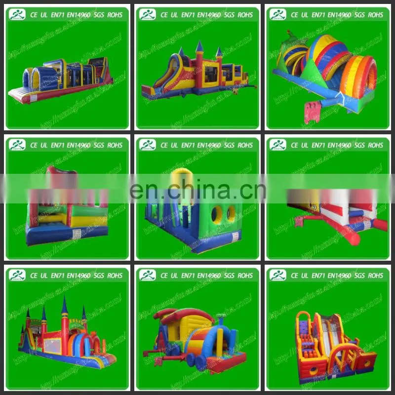 Good quality inflatable obstacle course for adultRunning Fun)