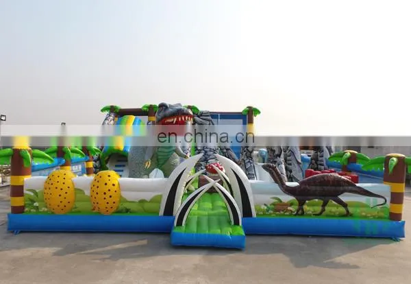 HI 0.55mm PVC kids and adults inflatable dinosaur amusement park games for sale from China factory