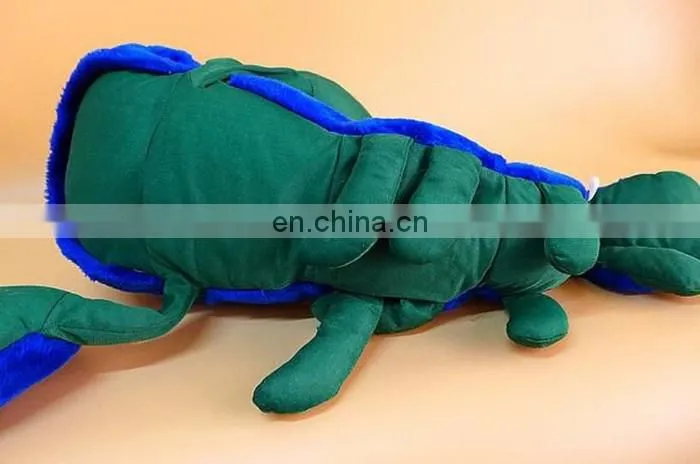 big eyes embroidered lobster plush stuff toy blue