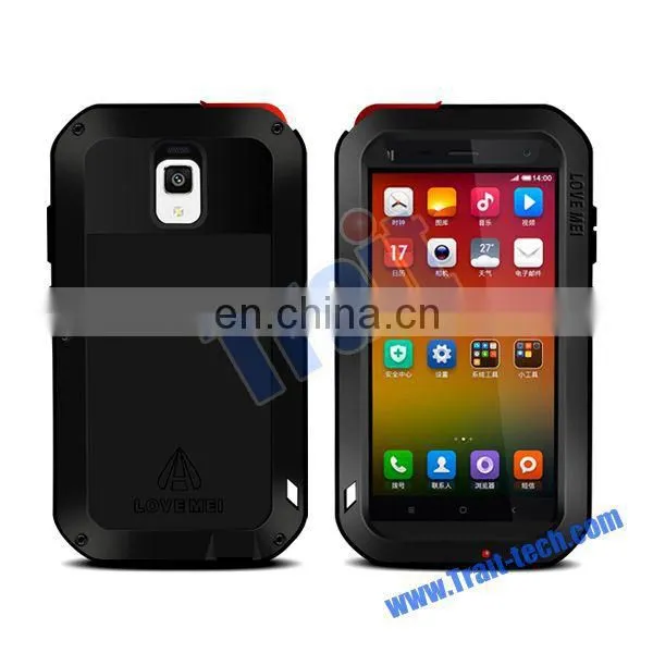 LOVE MEI Waterproof Shockproof Powerful Metal+Aluminium+Gorilla Glass Hybrid Back Case for Miui 4 XiaoMi 4 MI4