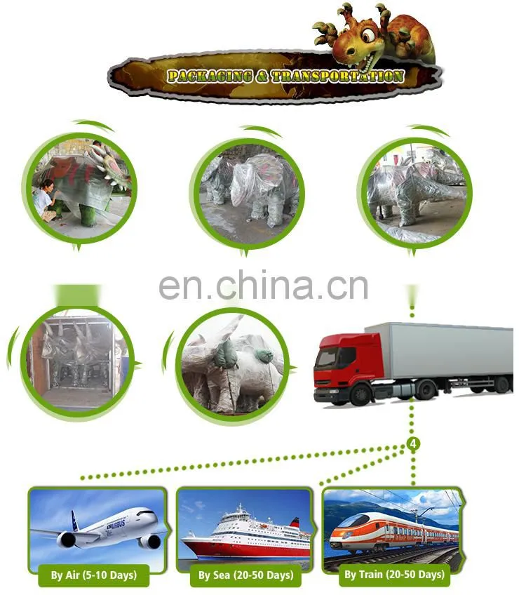 KAWAH OutDoor Waterproof Animal Rides Custoimzed Animatronic Walking Dinosaur Rides For Kids