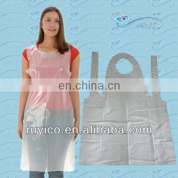 disposable waterproof PVC apron for kitchen / food industry