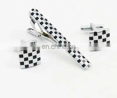Best Man Gifts French Square Rhinestone Suit silver tie clips