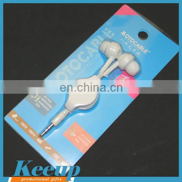 High Quality Customized Retractable In-ear Eaphone
