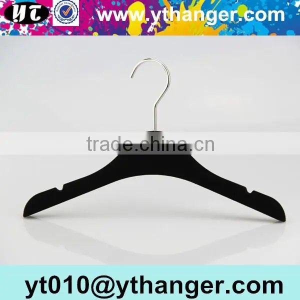 YY0453 manufacturers velvet kids hanger children coat plastic hanger for baby clothes