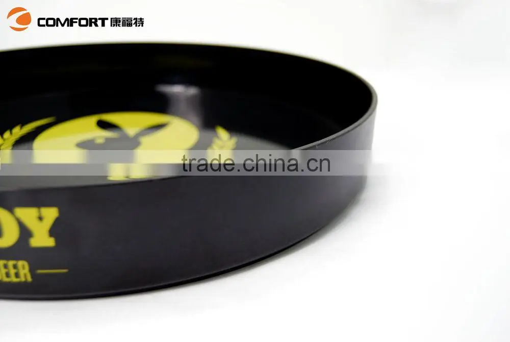 portable use plastic round large snack carrying tray