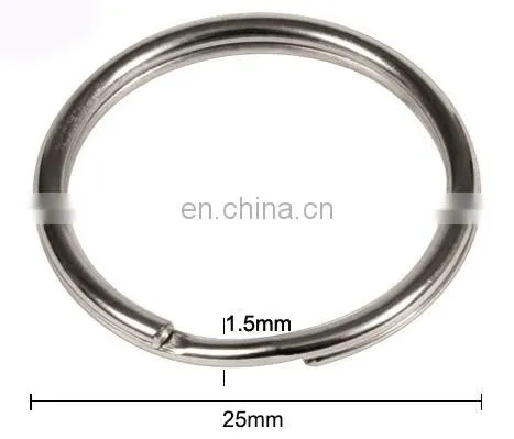 Hot Sell Customize Metal High Quality Key Split Ring Black