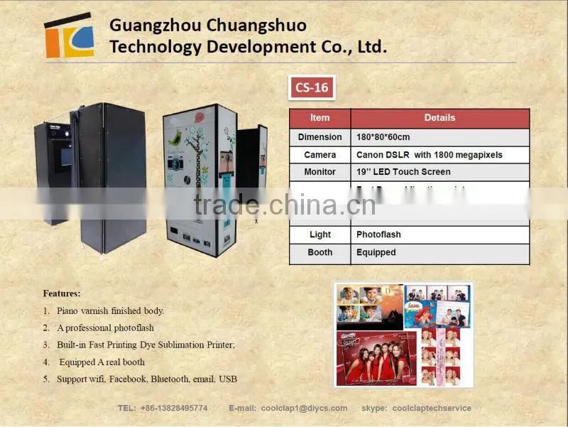 New Design Digital Photo Booth Machine For Rental Business