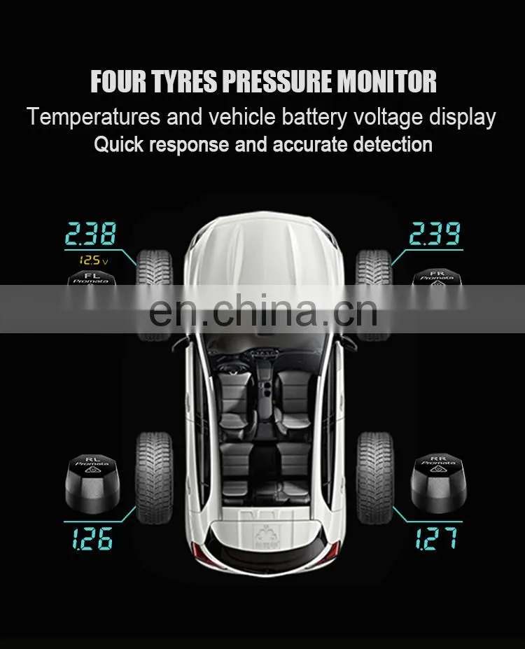 Promata Real-time cigarette plug 433 MHZ wireless tire pressure monitoring system