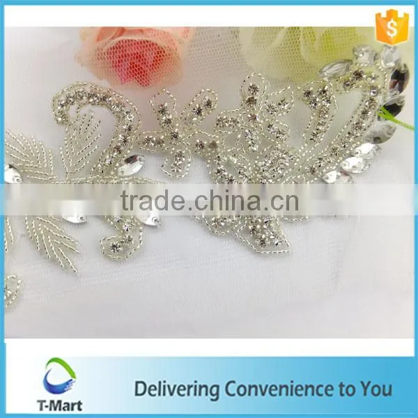 whole new design crystal rhinestone applique for wedding garment and shoes