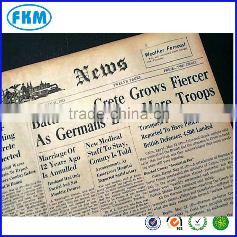 New Design Colorful book printing And Low Price Newspaper Printing Service