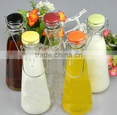 500ml milk bottle with ceramic swing top, 0.5lt glass milk bottle with swing top