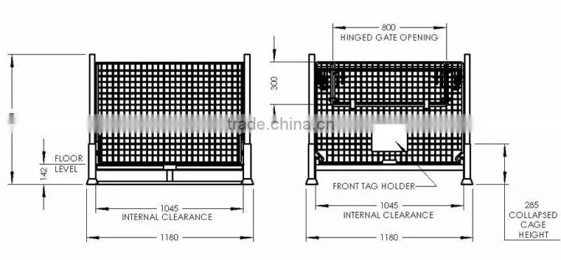 Mobile & Convenient Rolling Mesh Storage Cage