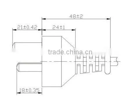 3 Pins China ac power plug adapter