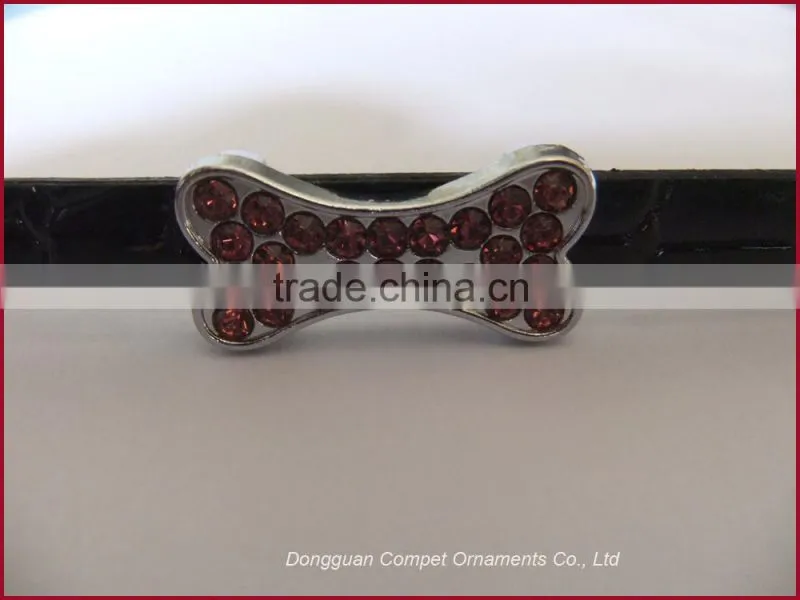 10MM Diy jewellery accessories colorful rhinestone bone slide charm