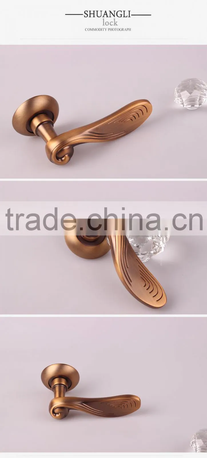 HZ53-70 New design Zinc Alloy rosette door lock with American style door lock AE door handle