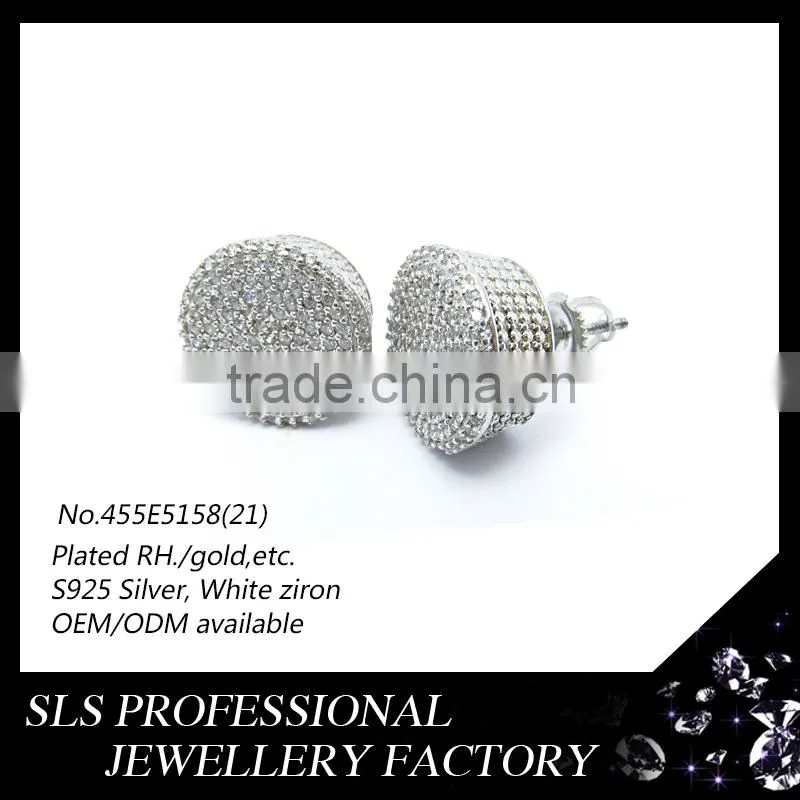 Popular designs Men's earring ,screw back earring,sterling silver jewellery finding earring for men
