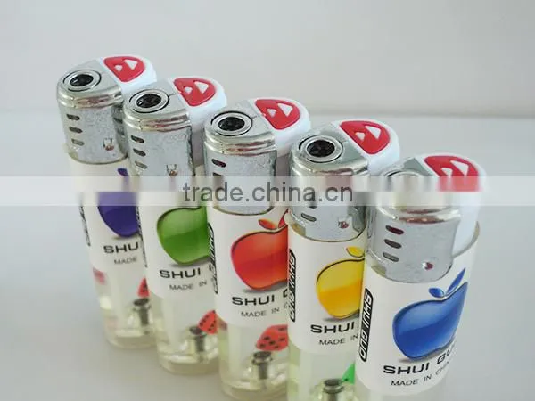 New design windproof gas torch cigarette lighter wholesale cheap refill lighter with dice inside