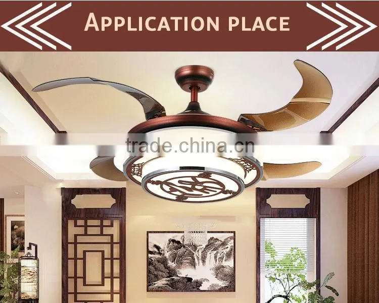 Chinese Character Red Color Decorative Light Fan